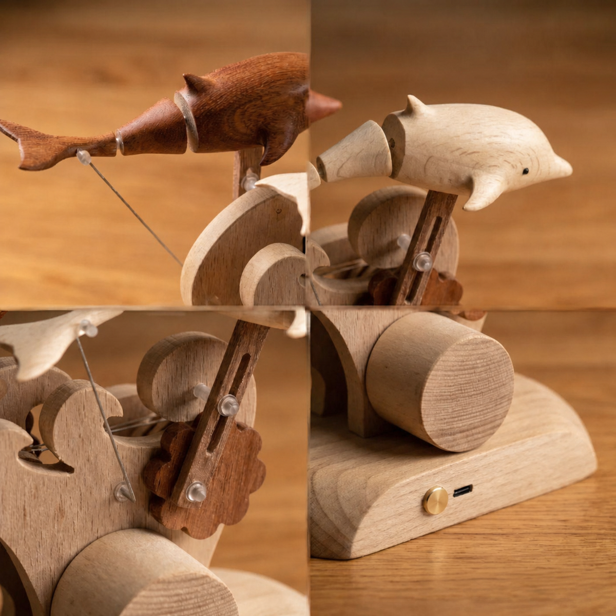 WoodlandGoods Dolphin Automaton | Craftsmanship detail