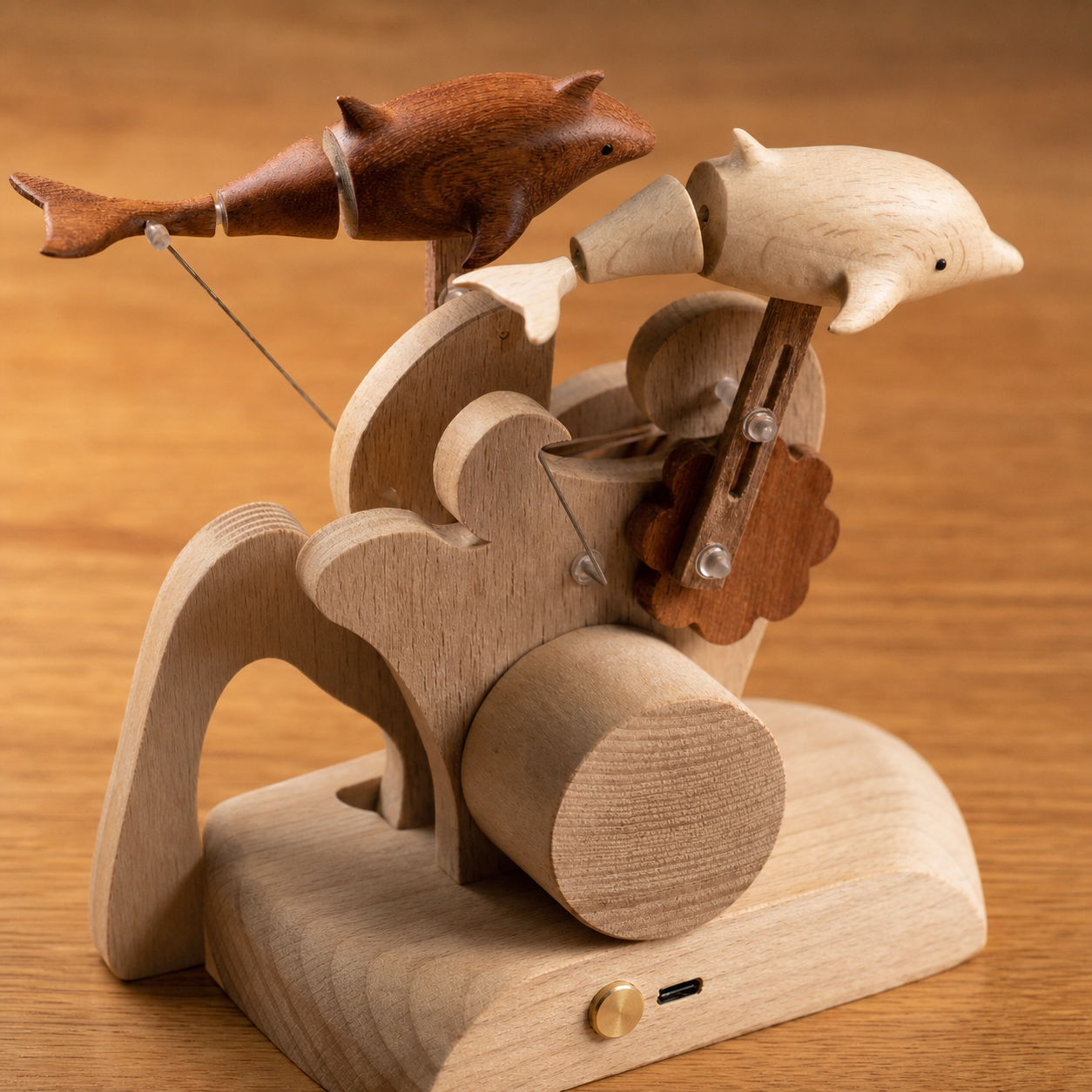 WoodlandGoods Dolphin Automaton | Wave mechanism detail