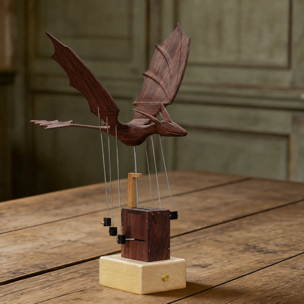 WoodlandGoods Dragon Automaton | Dark walnut display