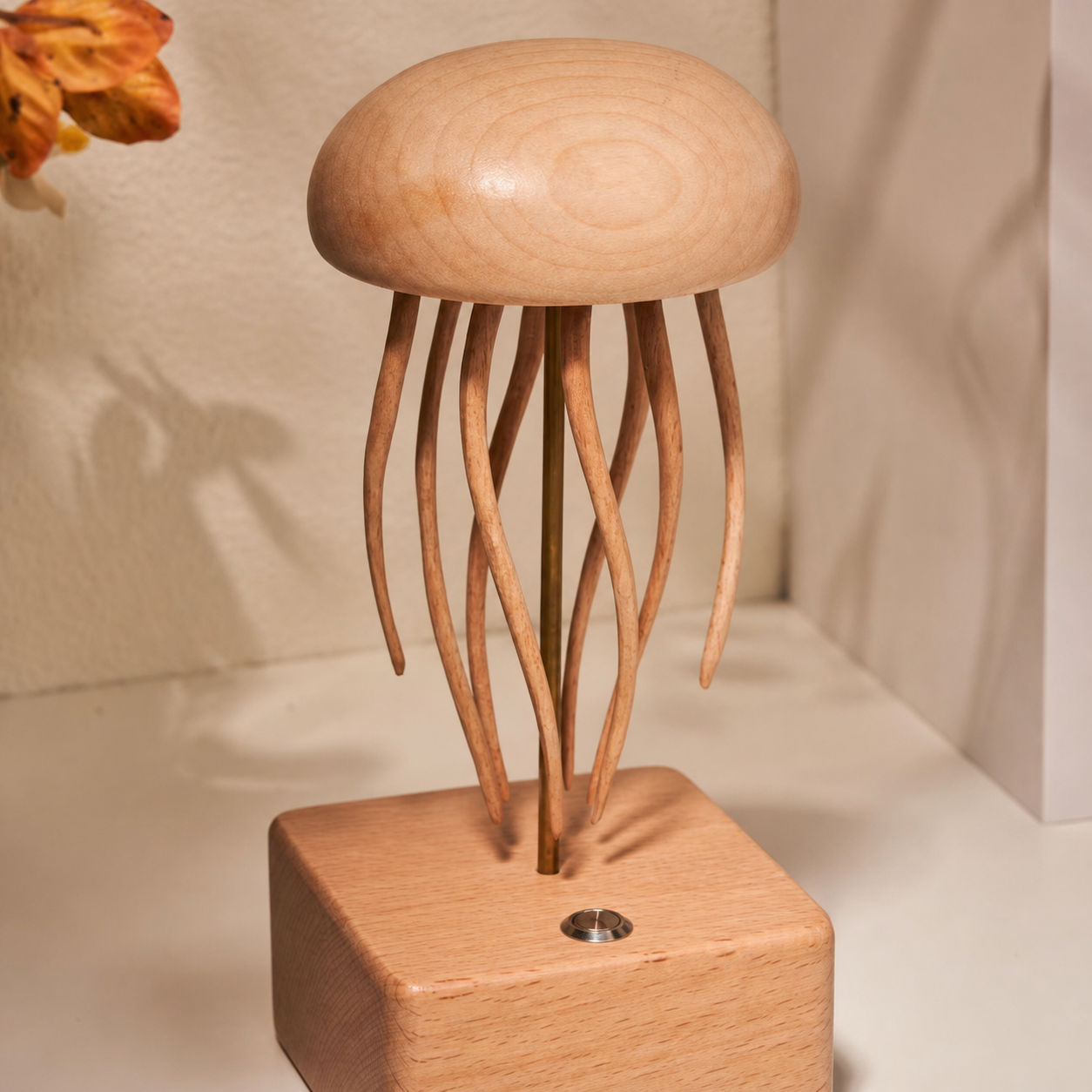 WoodlandGoods Jellyfish Automaton | Carved movement detail