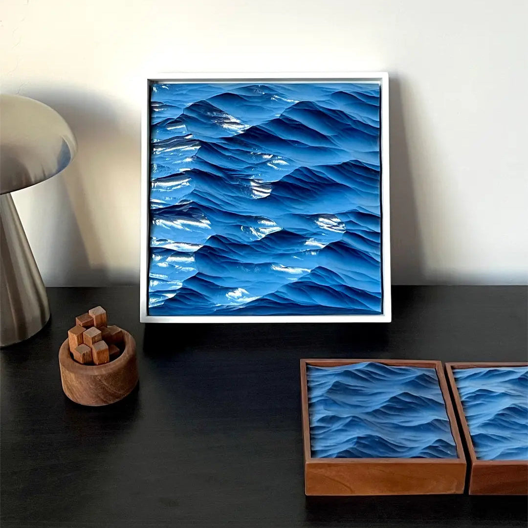 WoodlandGoods Mini Ocean Wave | Desk display view