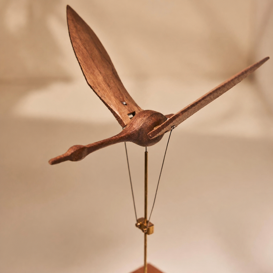WoodlandGoods Swan Automaton | Carved bird detail