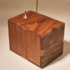 WoodlandGoods Swan Automaton | Walnut base detail