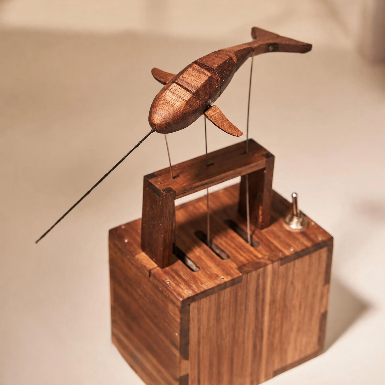 WoodlandGoods Whale Automaton | Motion and profile view