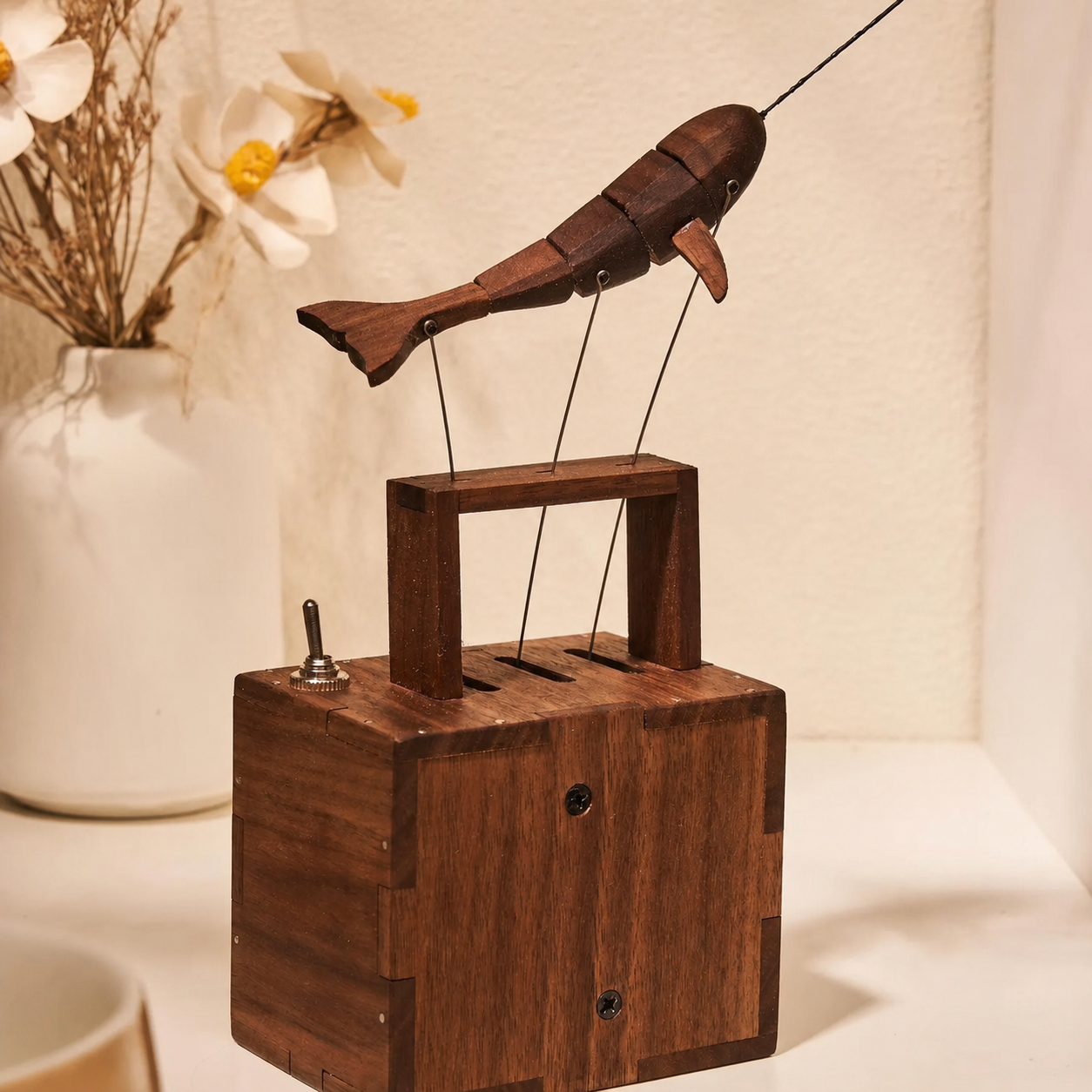 WoodlandGoods Whale Automaton | Rear construction view